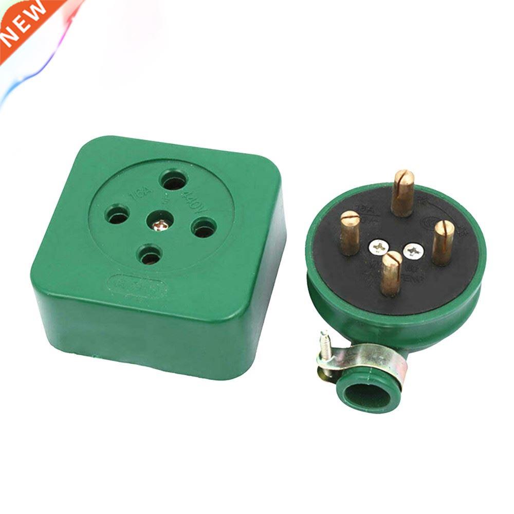 green round pin 3 phase 4 wire 3p4w indurial socket set 16