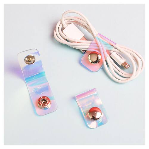 Laser Transparent Data Line Button Key Wallet Holders Porta