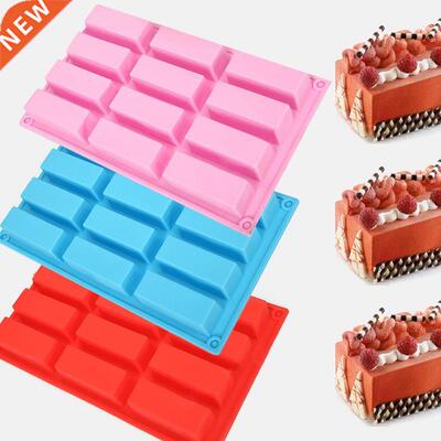 12 Holes Cake Fondant Chocolate Soap Mould Rectangle Shaped