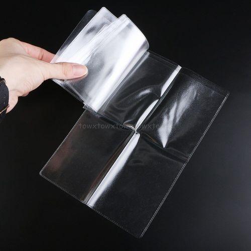 12x9cm PVC Transparent Auto Documents Cover Russian Driver's