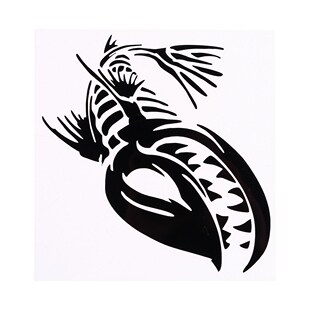 YATERKU 15 x 14 cm fish bone animal pattern Funny Personalit