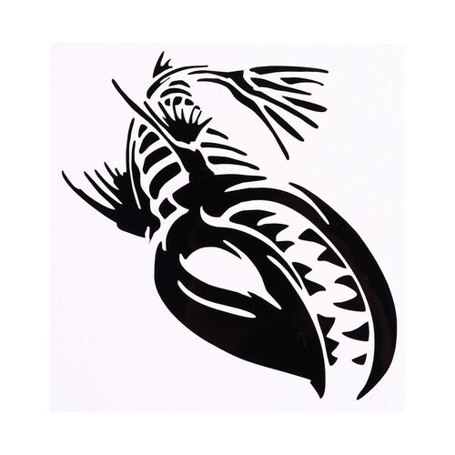 YATERKU 15 x 14 cm fish bone animal pattern Funny Personalit