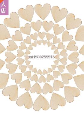 100pcs Rustic Wood Wooden Love Heart Wedding Tale Scatter D