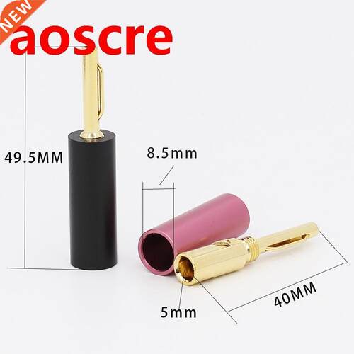 Gold Plated Banana Plugs Audio Speaker Male Connector