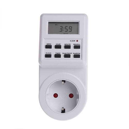 Plug-in Timer Switch Socket with Clock Summer Time Random Fu