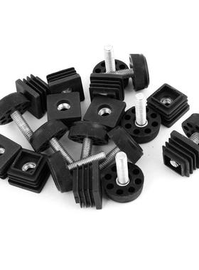 10 Sets Square Leveling Foot Cap Kit 25mmx25mm 30mm Base Dia