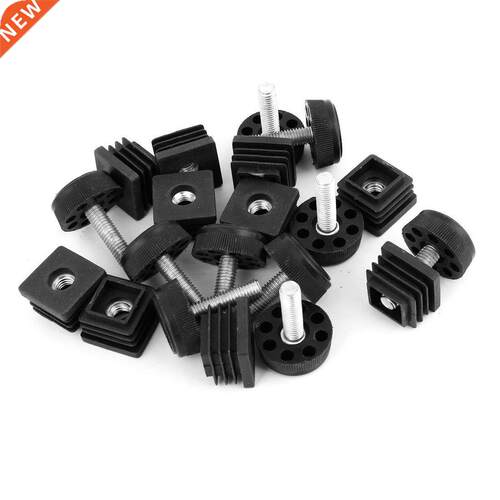 10 Sets Square Leveling Foot Cap Kit 25mmx25mm 30mm Base Dia