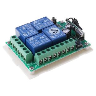 433MHz DC12V 4CH Wireless RF 4-Key Relay Remote Control Swit
