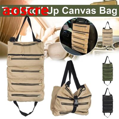 C Seat Back Tool Bag Organizer Roll Up Oxford Cloth Pouch