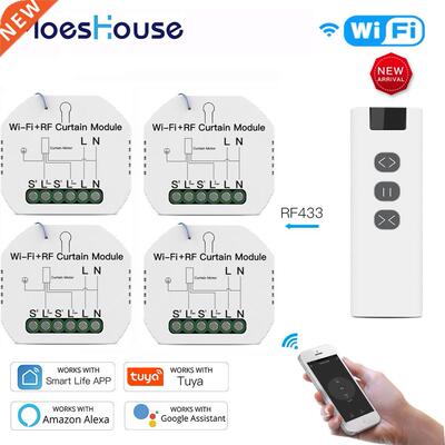 Tuya WiFi RF Roller Blind Shutter Curtain Switch Module with