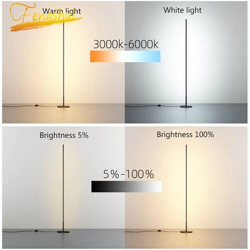 Nordic Dimmable Led Floor Lamps Indoor Lighting Living Room