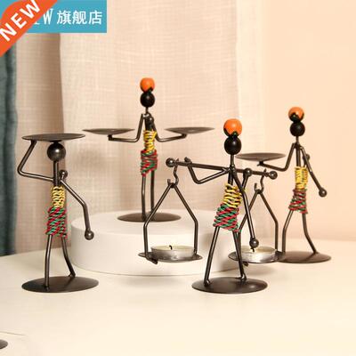 Wrought Iron Candle Holder Home Table Decoration Candlestick