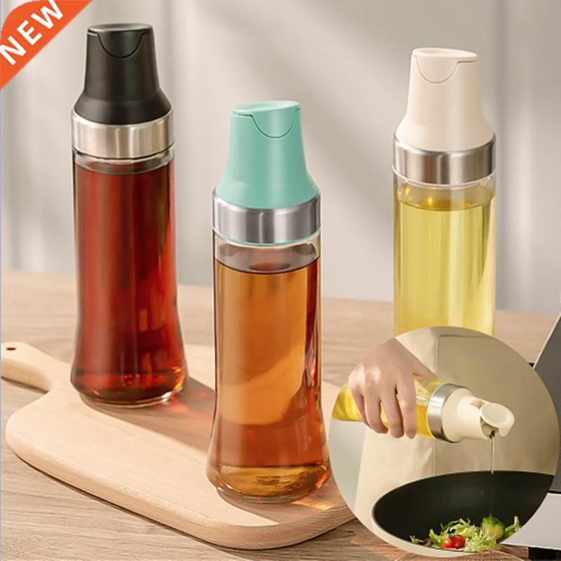 500ml Glass Oil Bottle Kitchen Sauce Bottle Automatic Openin