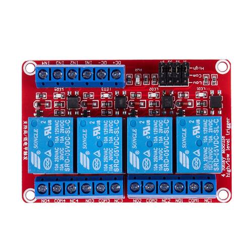 5V High / Low Level With Trigger Opto-isolator 4 channels Po