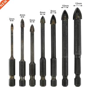 7Pcs Carbide 1/4 Inch Hex Shank Triangle Masonry Drill Bit S