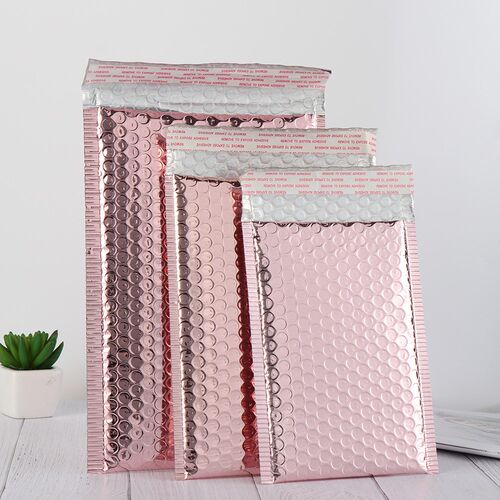 5Pc Gold Bubble Envelope Foam Foil Shipping Mailing Bag Wat