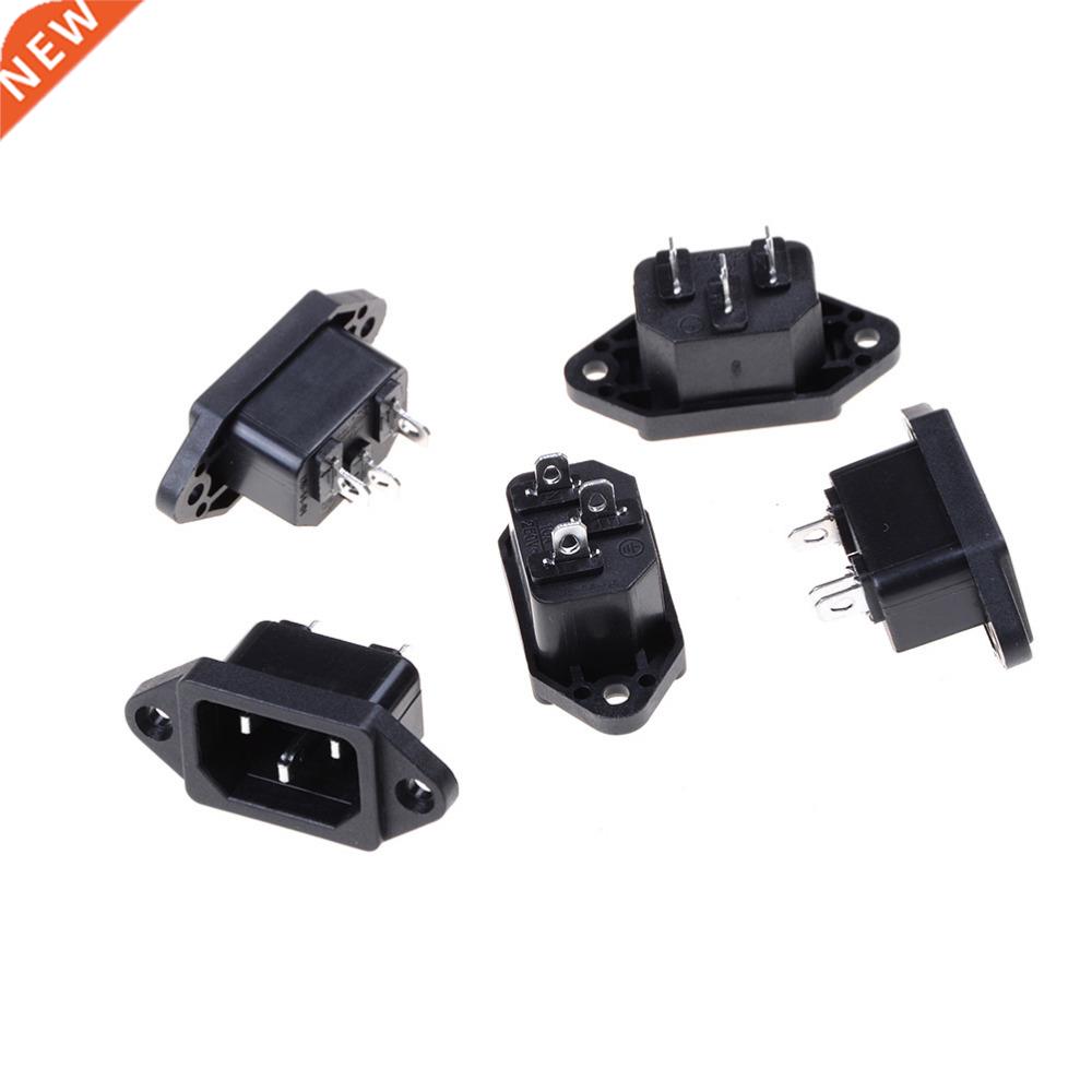 5Pcs/lot AC 250V 10A Black Sockets Connectors IEC 320 C14 Ma