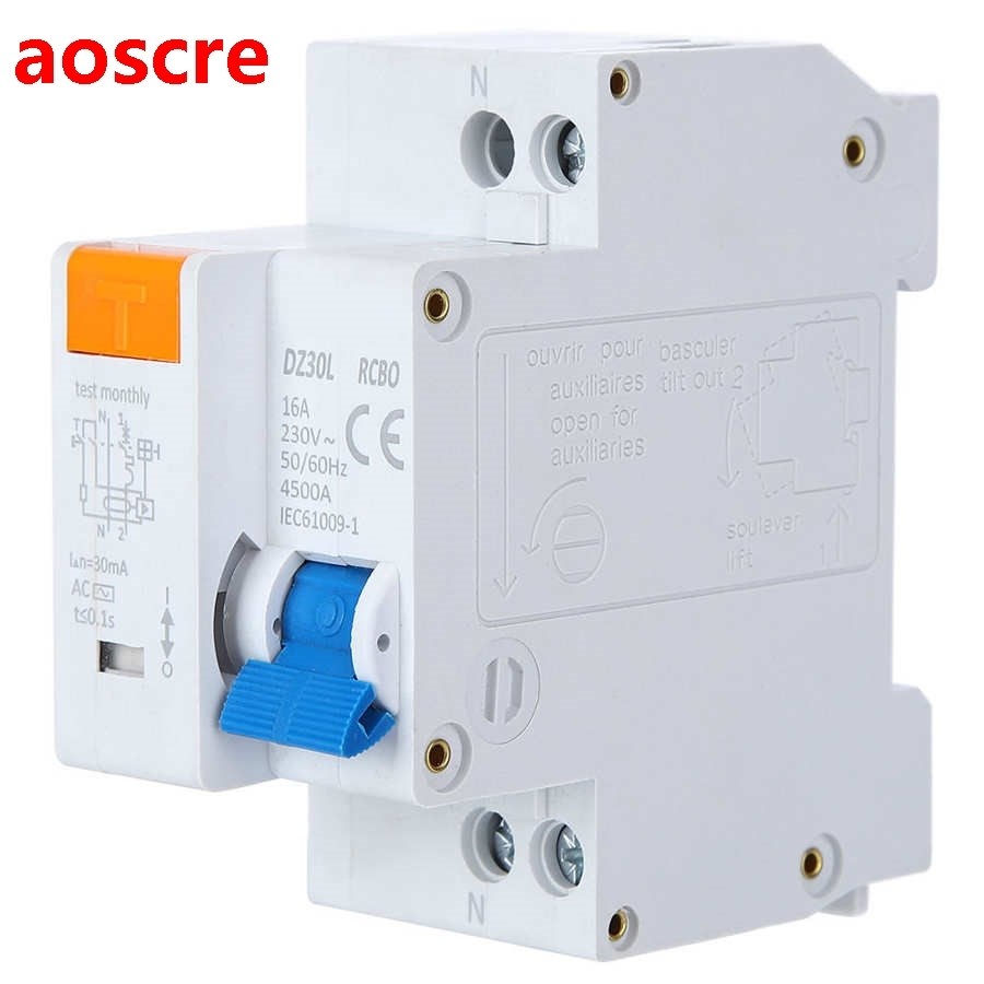 1P+N Residual Current Circuit Breaker Over and Short Current
