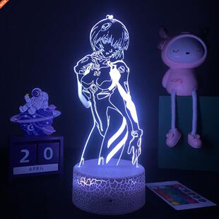 3d Led Lamp Anime Evangelion for Bedroom Decorative Nightlig