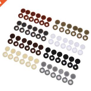 50Pcs Hinged Plastic Screw Cover Fd Caps Button For Car Fu
