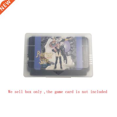 Transparent protection box Storage case for Sega MD game car