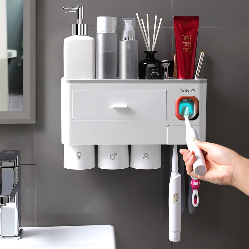 Magnetic Adsorption Inverted Toothbrush Holder Automatic Too