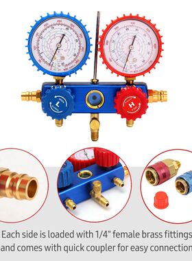 AC/HVAC Manifold Gauge Set Refrigeration Gauge R12 R22 R134A