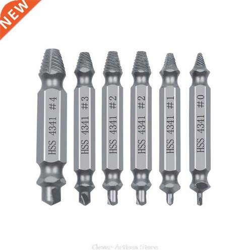 6pcs HSS Screw Extractor Drill Bit Broken Damaged Bt Remov