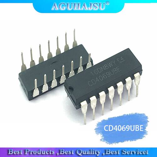 10PCS CD4069UBE DIP14 CD4069U DIP CD4069 DIP-14 CD4069BE new