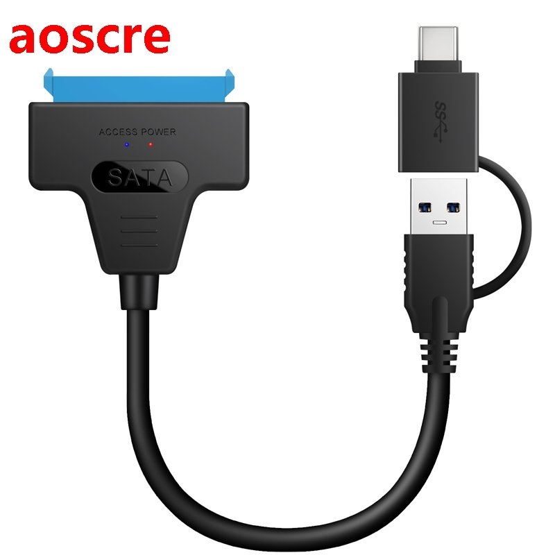 2in 1 SATA to USB 3.0 Cable SATA to Type C External Hard Dri