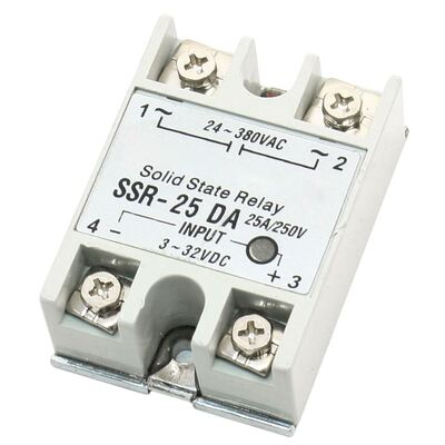 Single Phase DC Control AC Solid State Relay 25A SSR-25 DA T