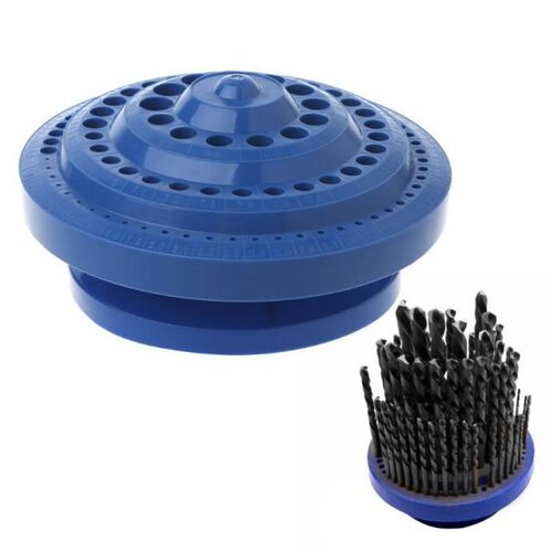 100pcs Hole Drill Bit Storage Case Holder Round Shape Hard P