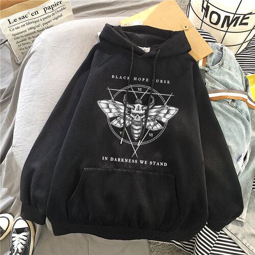 Devil winter new dark punk female Vintage Harajuku casual fa