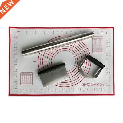 16 Inch Stainless Steel French Rolling Pin,Silicone Baking M