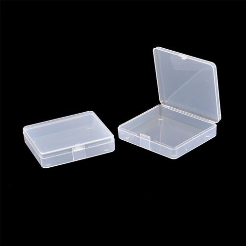 2pcs Transparent Toolbox Electronic Plastic Parts Container