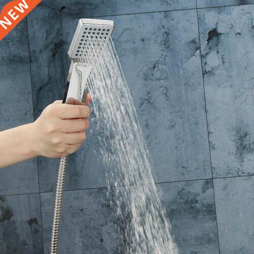 ABS Square Handheld Shower Head Set+Holder+1.5M Stainless St