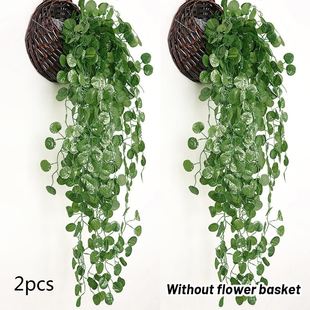 2pcs 90cm tificial Hanging Plant Greenery Vine Leaf Glan