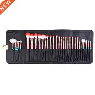 Sac de brosse cosmétique professionnel noir PU grande