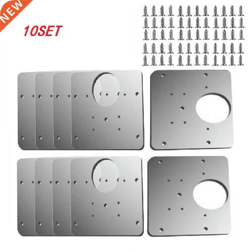 4/10Pcs Hinge Repair Plate Cupboard Cabinet Stainless Steel