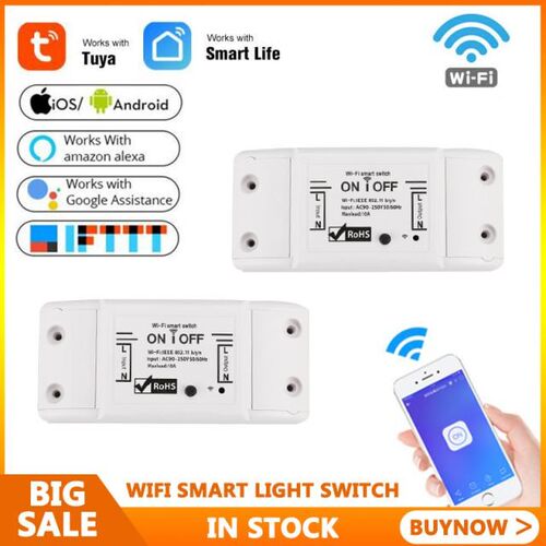 DIY WiFi Smart Light Switch Timer Smart Life APP Wireless Sw