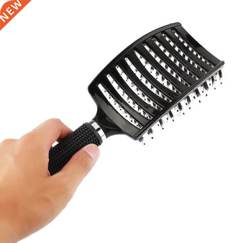 Hair Scalp Massage Comb Hairbrush Bristle Nylon Women Wet Cu