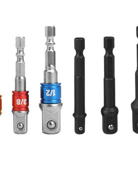 6 Pcs Socket Bit Adapters 1/4 Inch /8 Inch 1/2 Inch Drive I