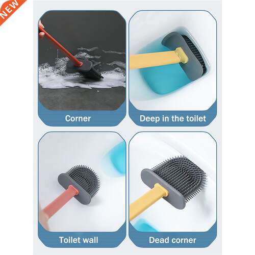 Household cleaning expert silicone wall-mounted toilet brush