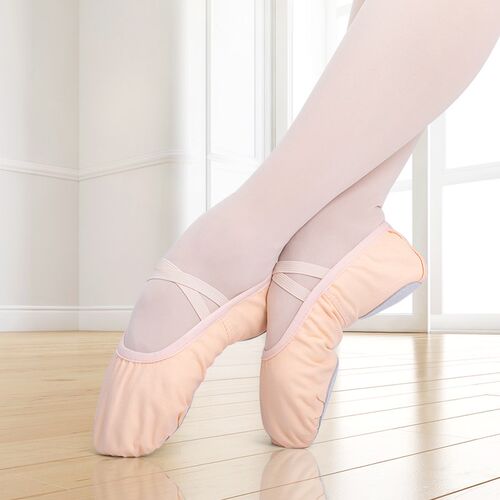 Girls Ballet Shoes Canvas Soft Sole Ballet Dance Slippers Ch