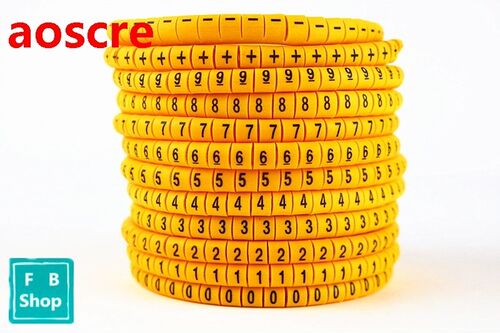 EC-0,EC-1,EC-2,EC-3 600PCS (Each50pcs ) yellow Cable Markers