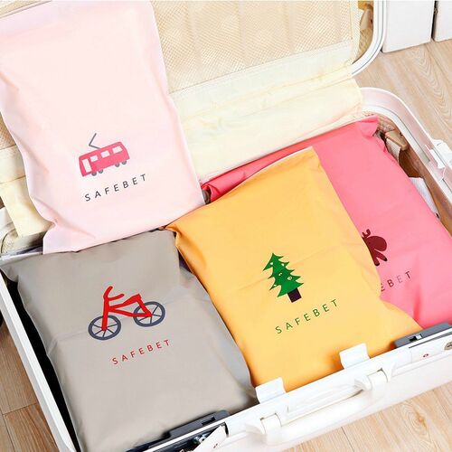 5PCS Travel Waterproof Storage Bags PVC Underwear Shoes Orga