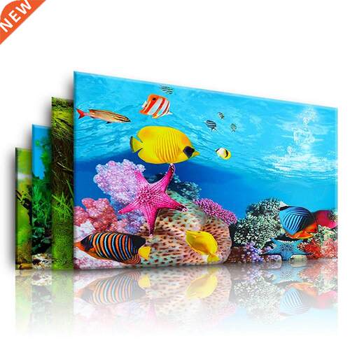 Aquarium Landscape Sticker Poster Fish Tank 3D Background St