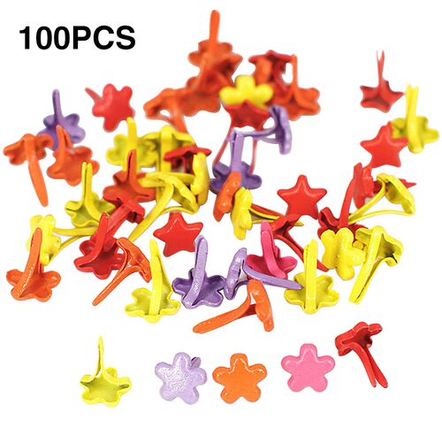 100pcs Iron DIY Clasps Office Mini Brads Split Pins Embellis