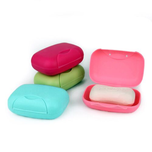 Soap Sponge Holder Box Draining Rack Storage 4 Colors 1pcs S