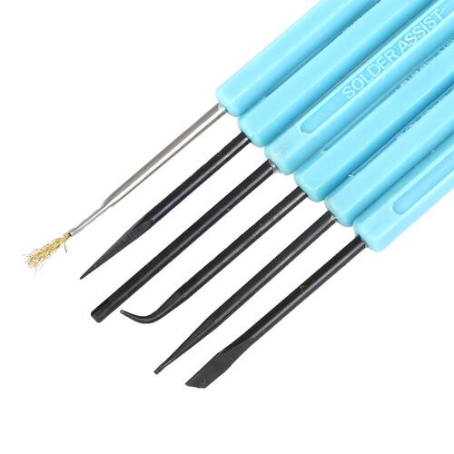 6Pcs Circuit Board Cleaner Brass Brush Chiplifter Tool Set B